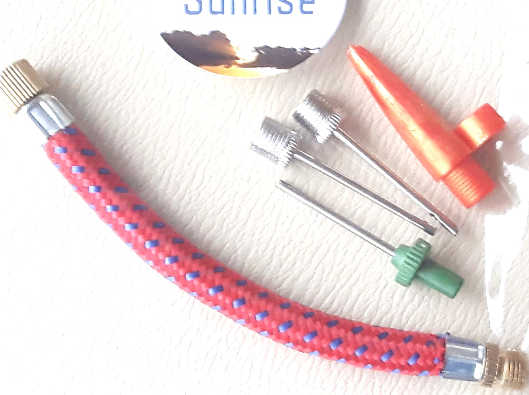 Cybersunrise Bike Pump Adaptor Kit - Set of 5 Needle Valve Connectors & Flexible Hose