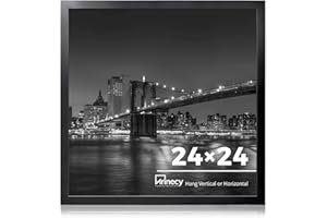Annecy 24x24 Picture Frame Black（1 Pack）, 24 x 24 Picture Frame for Wall Decoration, Classic Black Minimalist Style Suitable for Decorating Houses, Offices, Hotels