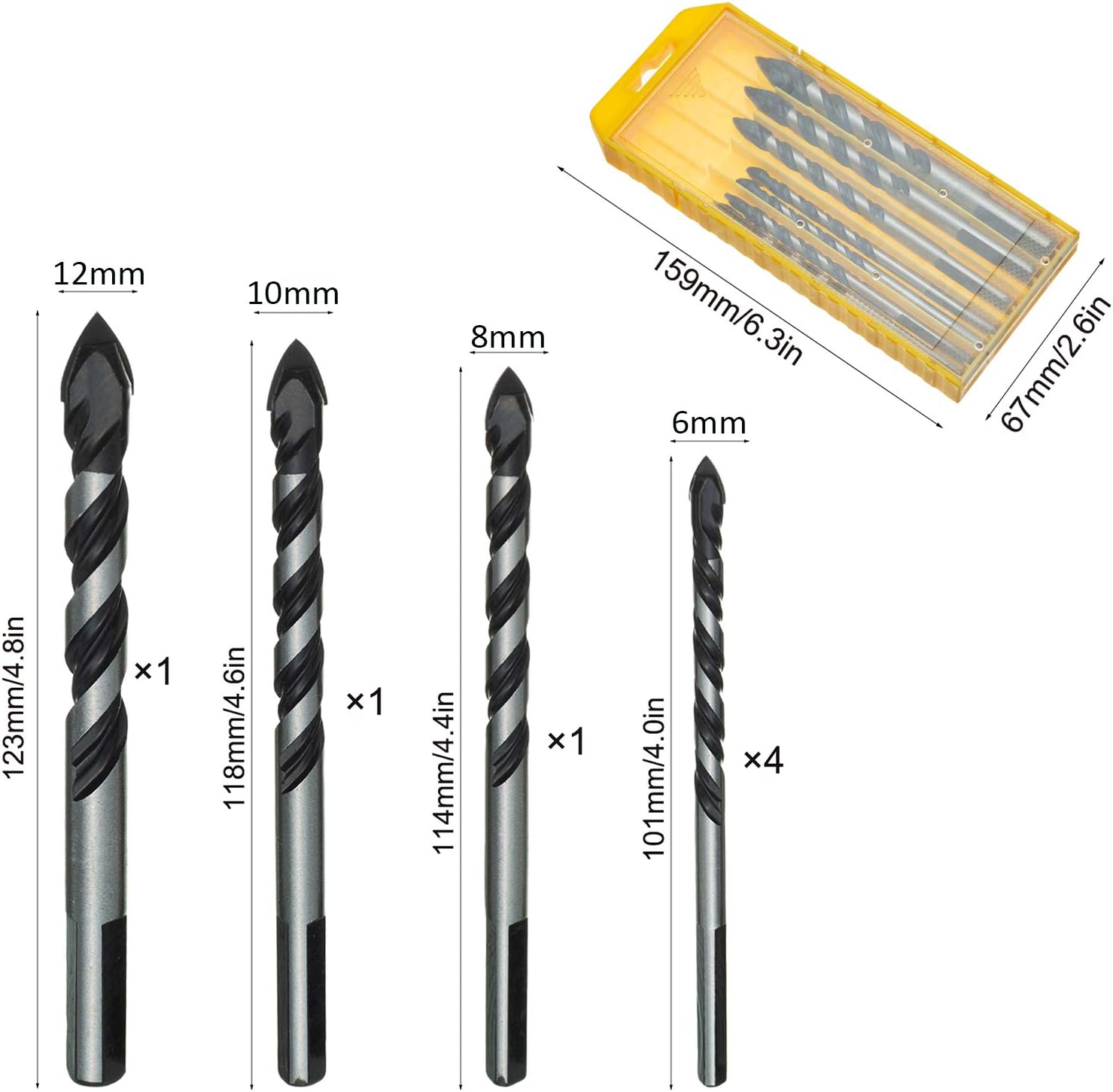 HPMAISON Multi-Material Tile Drill Bits Set - Image 3