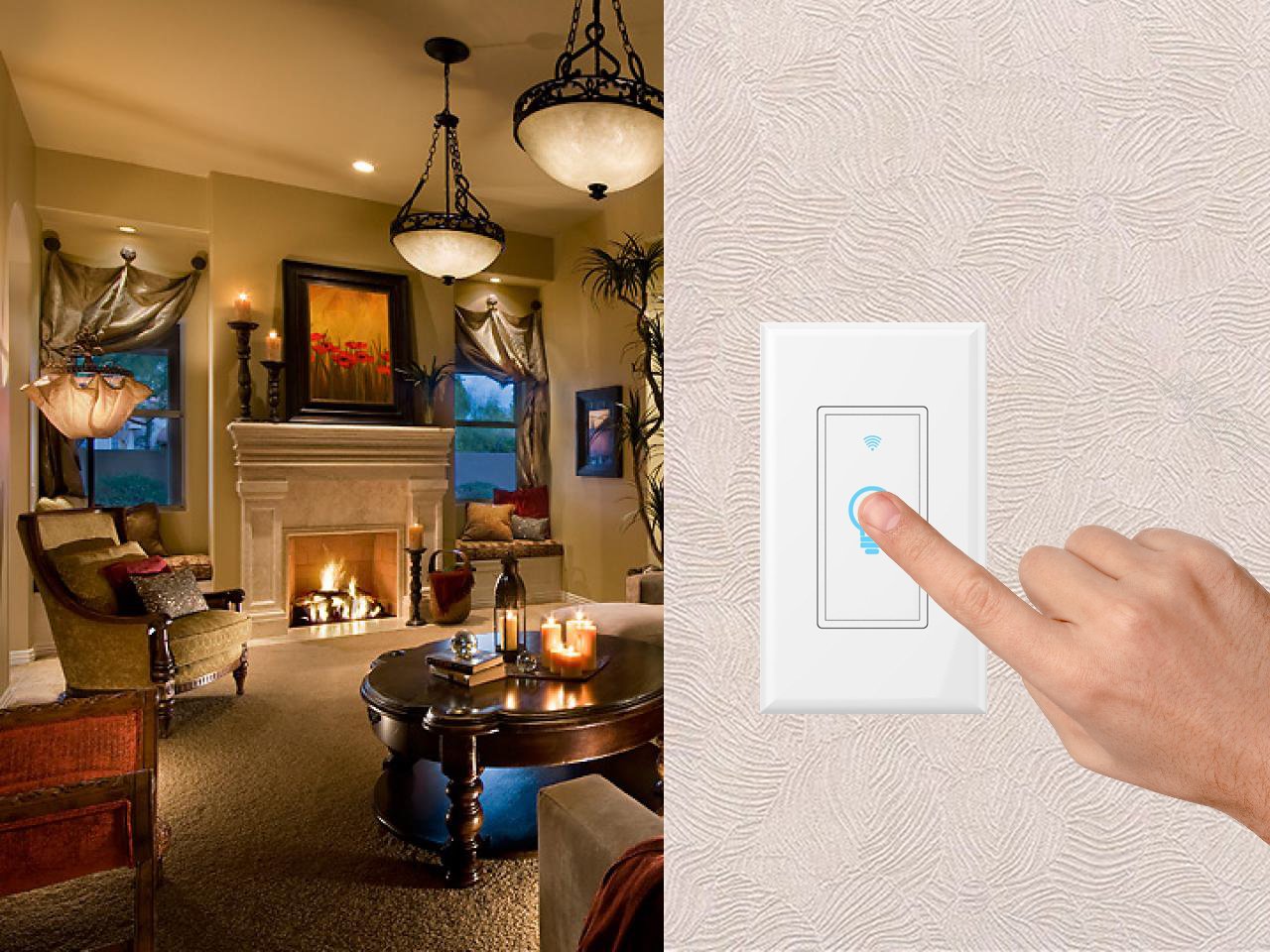 Smart Light Switch, Compatible with Alexa, Google Home IFTTT, App and