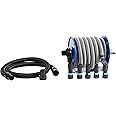 Cen-Tec Systems 96139 Quick Click Dust Collection Power Tool Hose Kit for Shop Vacs and Woodworking, Reel w/Adapters, Black
