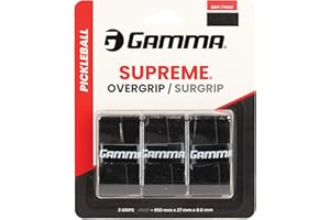 Gamma Sports Pickleball Supreme Overgrip, Easy to Apply Grip Tape for Pickle Ball Paddles, Badminton, Squash - Replacement Ta