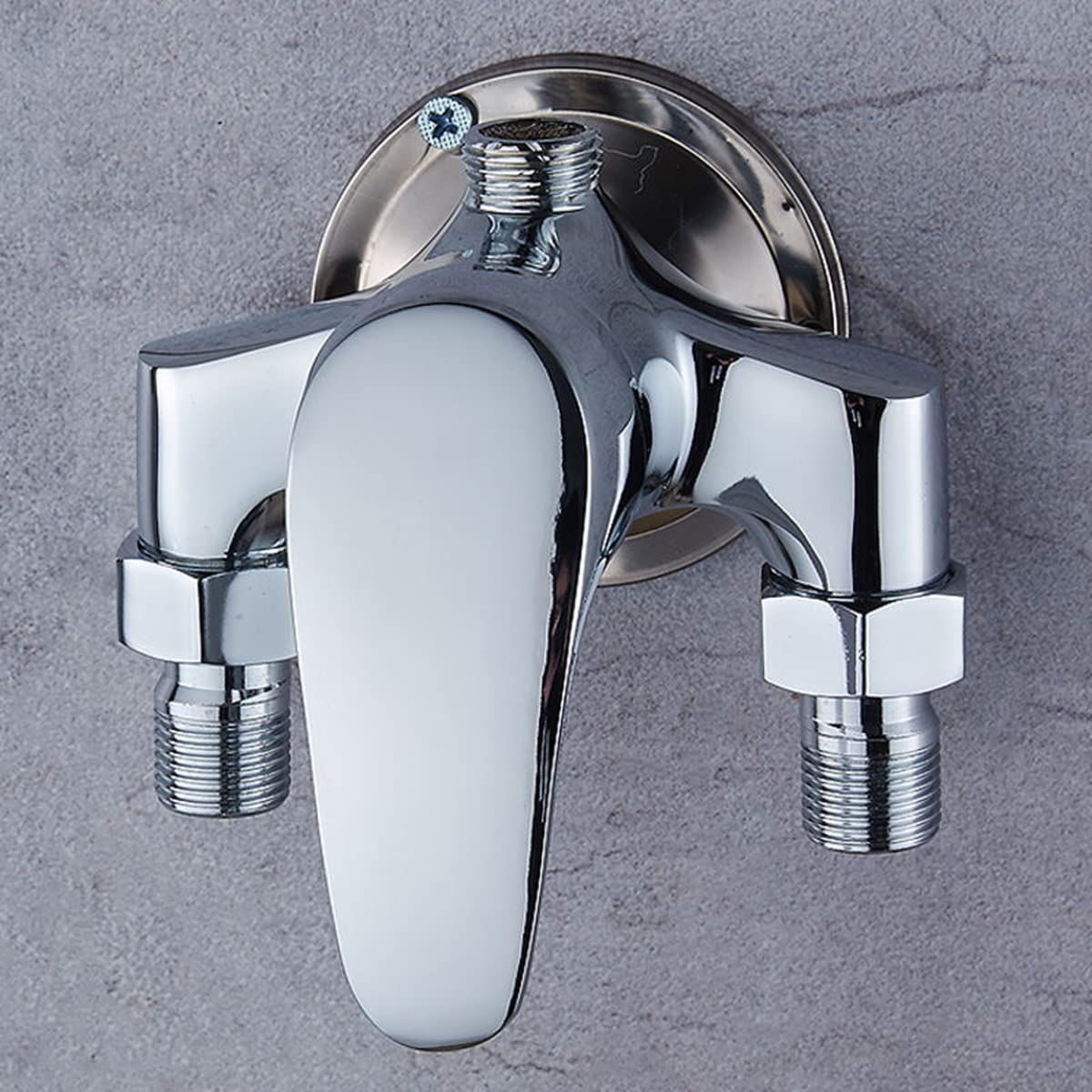 AFUDER G1/2" Surface Mounted Brass Shower Faucet Set Bathroom Mixer Solar Water Heater Mixing Valve Hot and Cold Taps Showers Switch (AF-121)