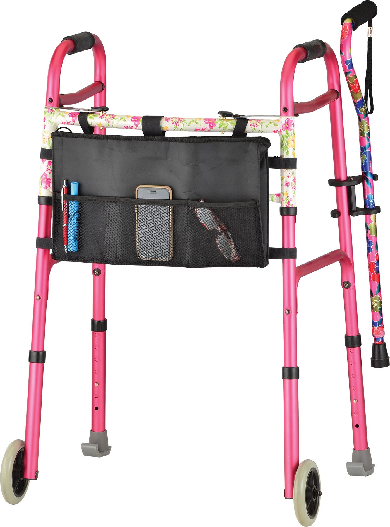 Crutcheze Bubblegum Pink Walker Padded Hand Grip Covers