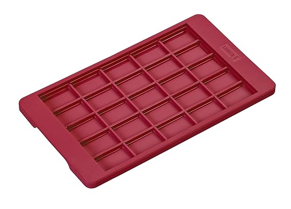 Lurch FlexiForm Schokoladentafel Klassik 12 x 20,5 cm, Silikon, rubinrot 21 x 17 x 1.7 cm