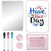 AKONEGE 8PCS Locker Accessories Pink Locker Organizer &amp; Decor for Girls | Locker Decorations, Locker Mirror, Magnetic Whiteboard, Pen Holder, Dry Erase Markers, Magnets, Back to School Essentials