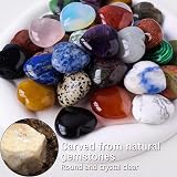 DALAETUS 24pcs Healing Crystal Heart Stones Natural Gemstones For Love Stress view 3