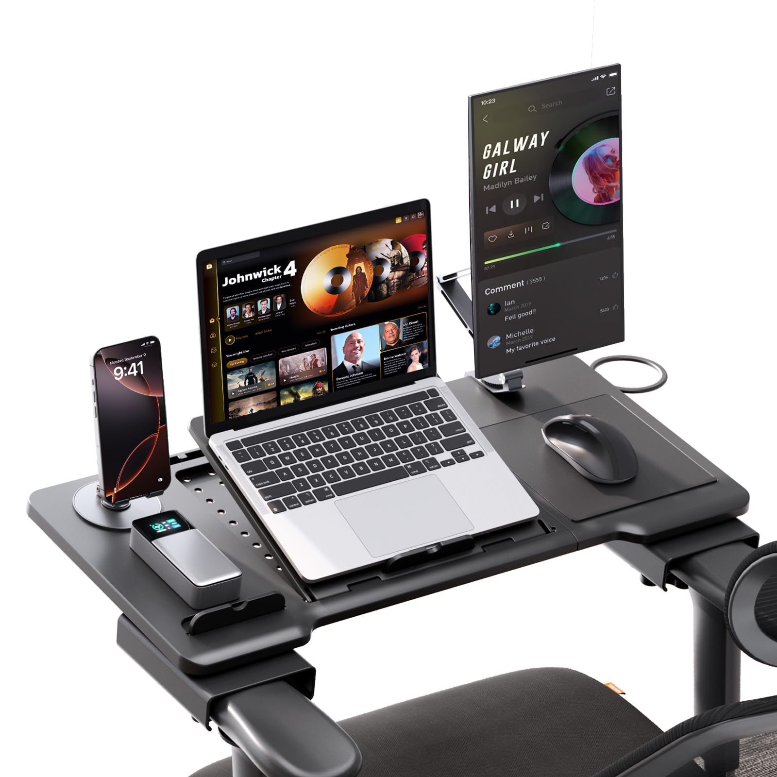 Computer Table For Chair Newtral Home Office Laptop Desk, Adjustable Portable Laptop Table with ...