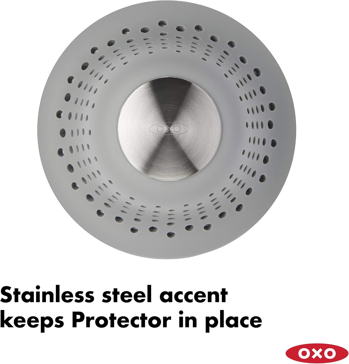 OXO Good Grips Silicone Drain Protector for Pop-Up & Regular Drains,Grey,One Size: Home & Kitchen