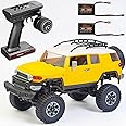 captainrc 1:24 Scale RC Crawler RTR RC Rock Truck 4x4 2.4GHZ Hobby Grade Remote Control Car Model Vehicle RC Buggy(Yellow)