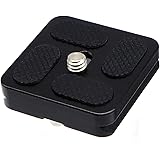 HITHUT PU-40 40mm Universal Quick Release QR Plate with D-Ring Screw for Tripod Monopod Ball Head DSLR Camera, Arca-Swiss Com