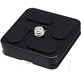 HITHUT PU-40 40mm Universal Quick Release QR Plate with D-Ring Screw for Mini Tripod Monopod Ball Head DSLR Camera, Arca-Swiss Compatible