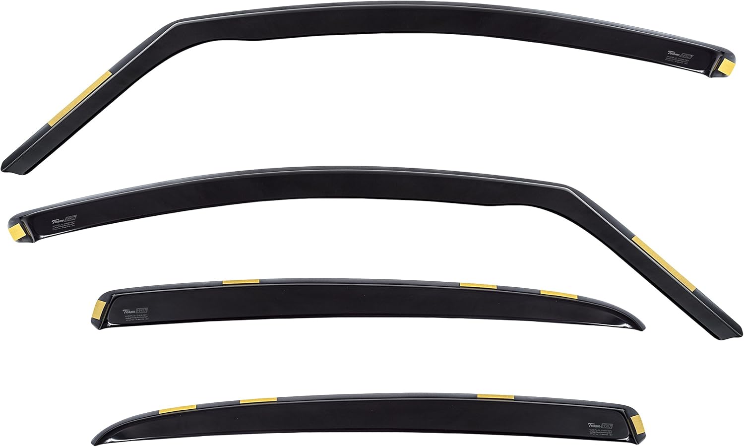 HEKO26138 (4 Pieces) Front Rear Wind Deflectors Fits Peugeot 407 4 on