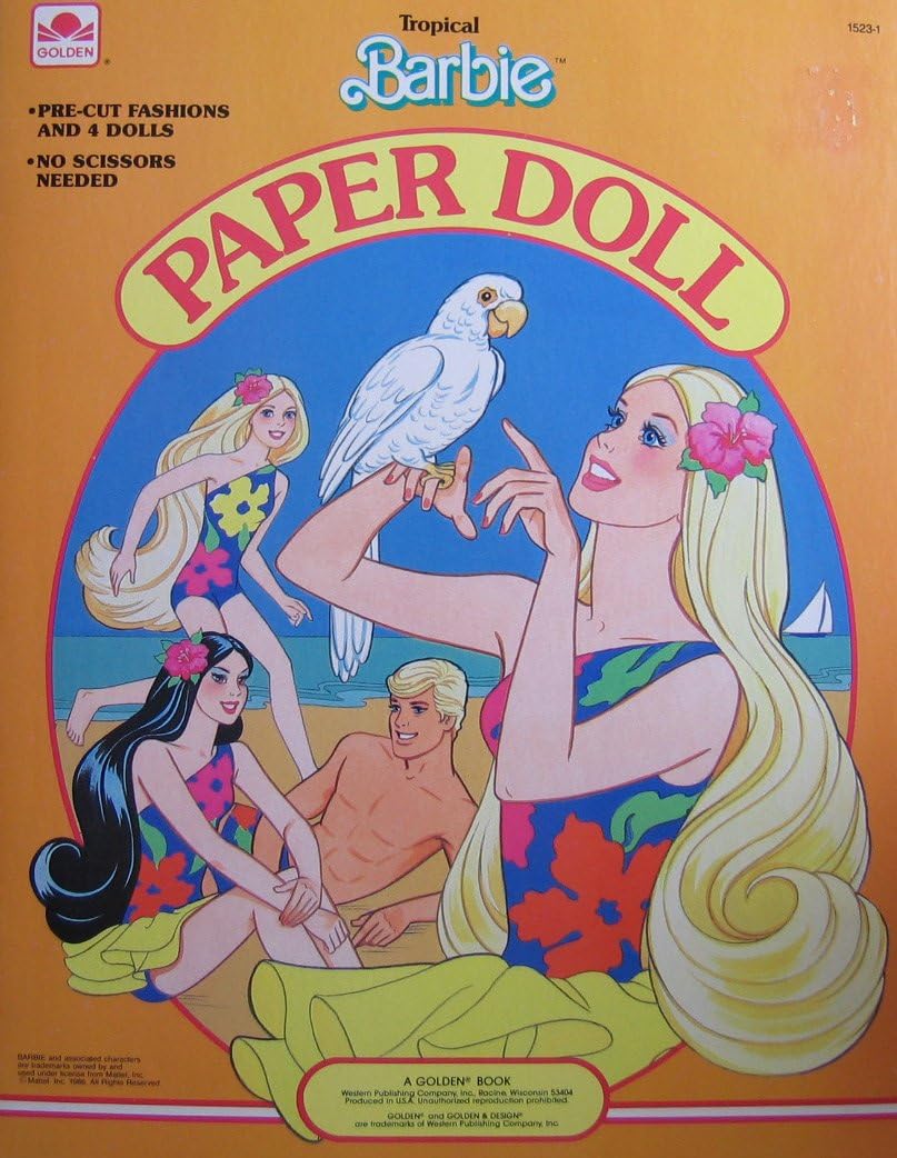 barbie paper doll book