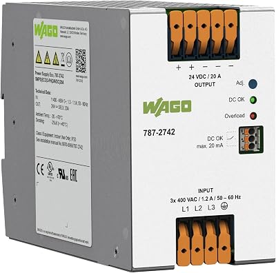 WAGO 787-2742 Power Supply Unit 400-480V Input 24V DC Output Passive PFC