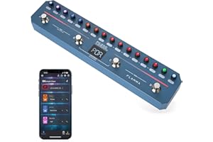 FLAMMA FG200 Intelligent Multi-Effects Guitar Pedal with 52 AMP Models 5 BOOST Models 16 CAB Simulations 7 Effects Modules 9 IR Slots 40 Presets 40 Rhythm Styles Support APP OTG