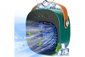 Portable Air Conditioners, 5200mAh Rechargeable Mini Air Conditioner Fan, 3 Wind Speeds Quiet Personal Small Desk Air Cooler 