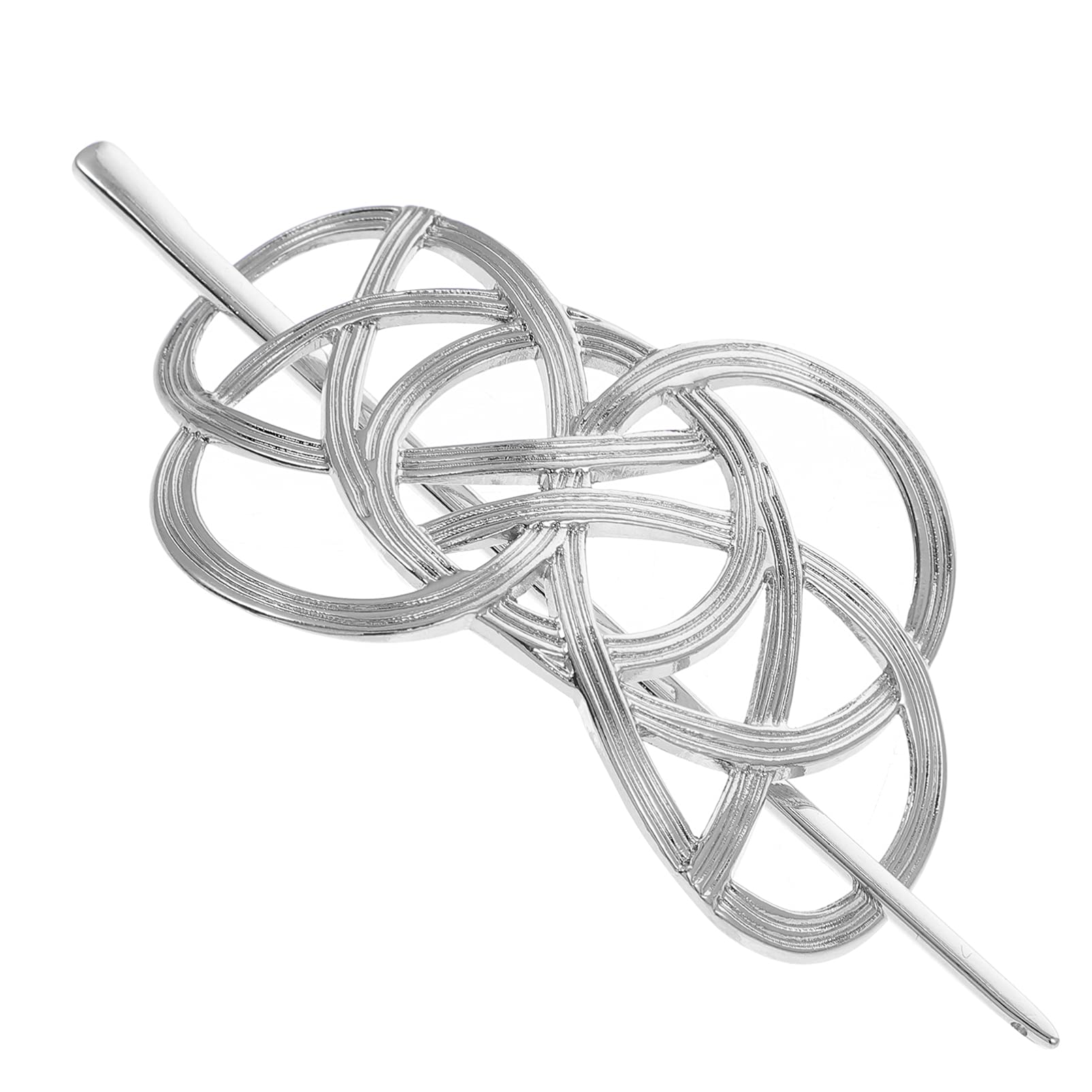 Lurrose Bridal Hair Clip Silver Hair Vintage Irish Slide Pin Viking Clip Metal Knot Clips Viking Barrettes For Women Wedding Clip