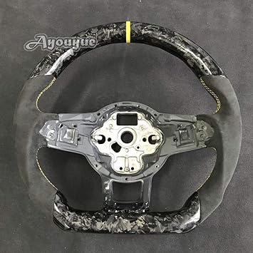 Amazon Com For Golf 7 Forged Carbon Fiber Steering Wheel With Alcantara For V W Golf Gti Golf R Mk7 Mk7 5 Dsg Mt 12 17 Customized Steering Wheel Automotive