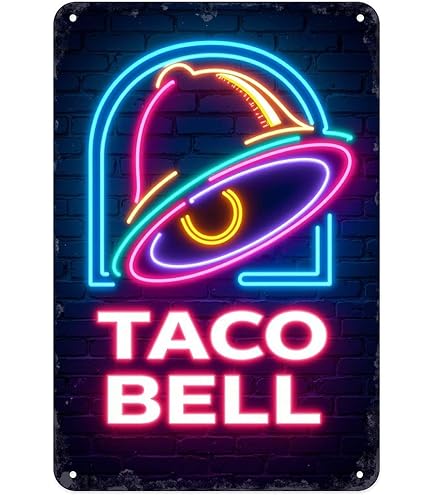 Amazon.com: YFSIGN Taco Bell Logo Retro Metal Tin Sign Vintage