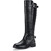 Jeossy Women's 950 Knee High Riding Tall Boots, Comfortable with Metal Buckle and Zipper Boots with Wide Calf and Wide Widths