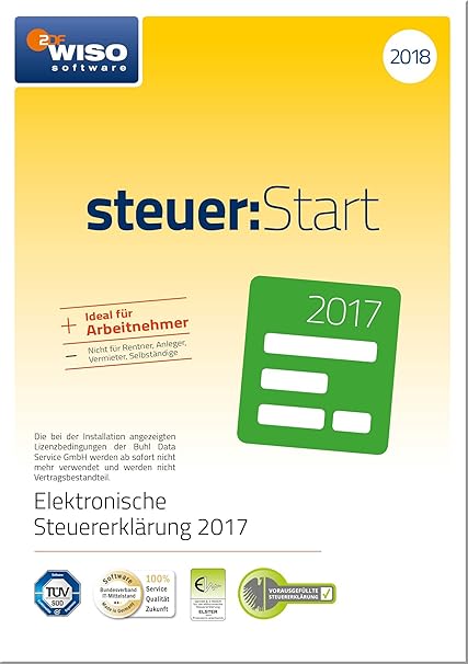 WISO steuer:Start 2018 (für Steuerjahr 2017)|Frustfreie Verpackung