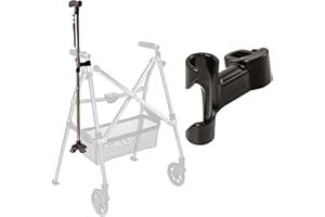 Stander Wonder Cane Holder Accessory, Walking Stick Attachment, Only Compatible Wonder-Walkers and Wonder-Rollators, Adjustab