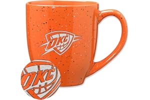Rico Industries NBA Basketball Alternate 16 oz Team Color Laser Engraved Speckled Ceramic Coffee Mug