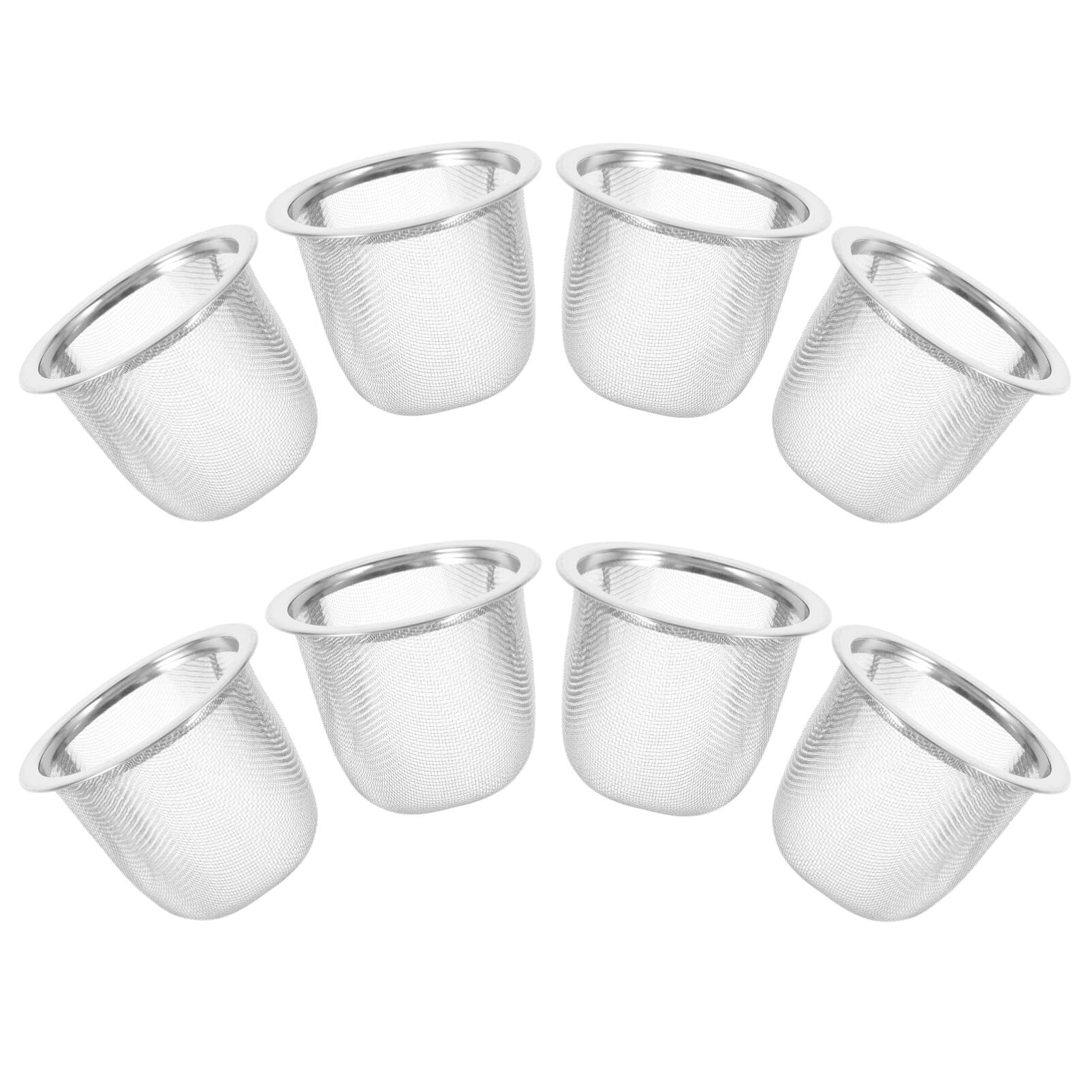Luxshiny 8pcs Stainless Steel Infuser Basket Stainless Steel Water Jug Tea Leaf Infuser Metal Mesh Tea Strainer Tea Mesh Strainer Tea Coffee Strainer Brew Coffee Filter Tea Tea Teapot Snap
