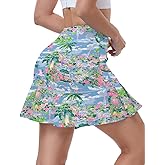 WOWENY Women's Athletic Tennis Skorts Skirts for Women Running Golf Skort with Pockets