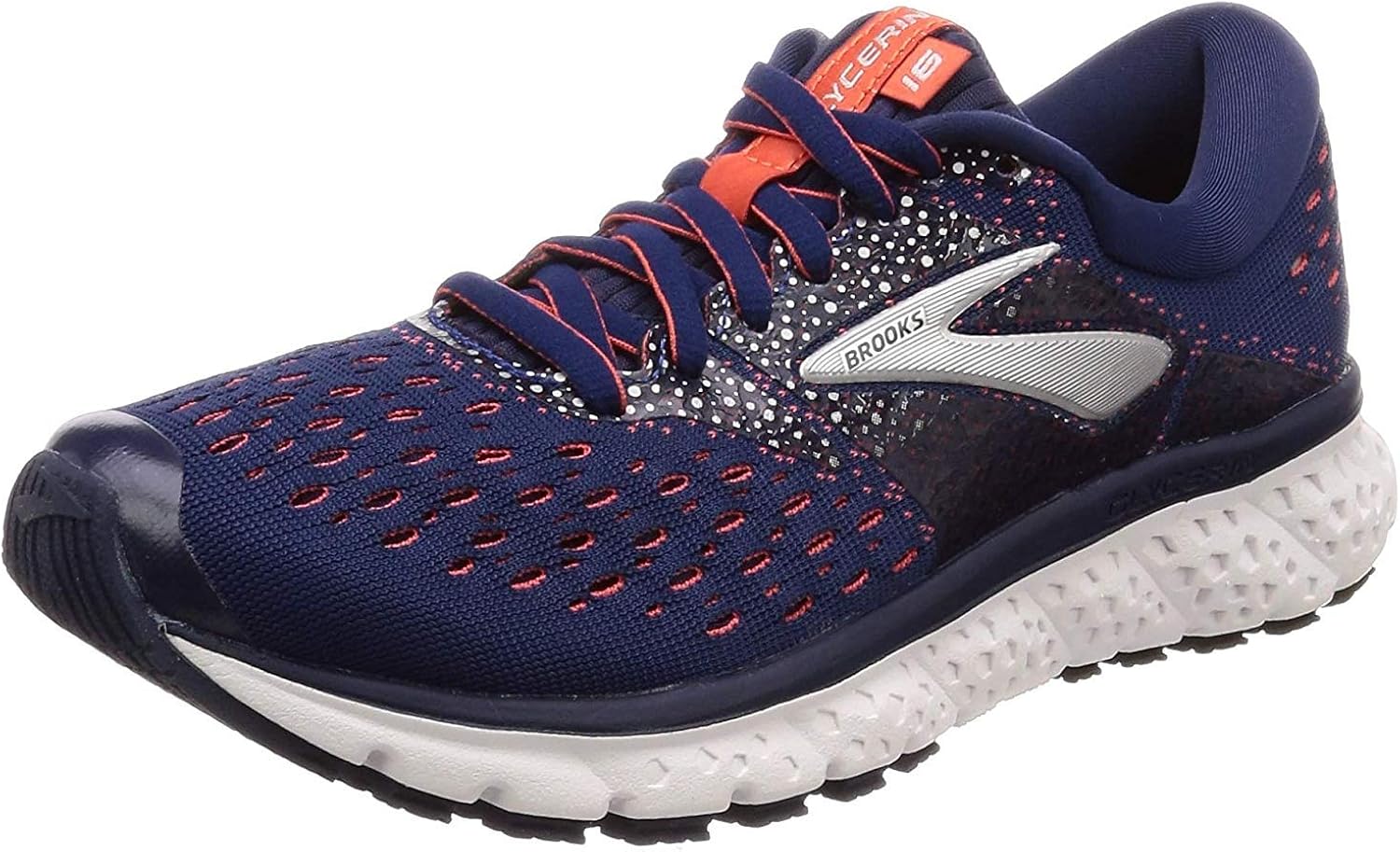 Brooks Women's Running Shoes, Blue Navy Coral White 494, 8 us Road Running