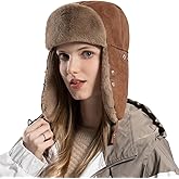 HUAMULAN Women Men Winter Trapper Hats Ear Flaps Ushanka Trooper Hunting Hat Outdoor Ski Snow Windproof Cap