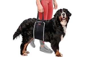 OAKI PET Dog Lift Harness to Aid Elderly Dog’s Back Legs - Support Dog’s Mobility with Rear Leg, HIPS and Back Support - Mesh and Fleece Dog Sling Makes Lifting & Walking Easier and More Comfortable