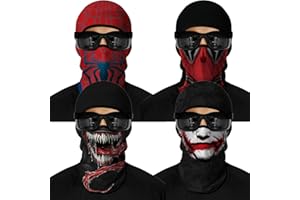 M-YOUNG 4PCS Balaclava Full Face Mask Ski Mask UV Protection Cover Motorcycle Full Face Mask for Men Women