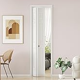ARKHJEM Bifold Door for 24" x 80" Opening, 6-Panel Hollow Core Folding Door | Raised Textured Closet Door with Hardware Kit, White Primed Interior Doors for Bedroom, Pantry &amp; Laundry