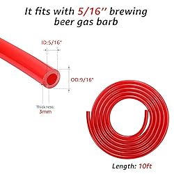 10ft Beer CO2 Gas Line Tubing for Kegerator ID