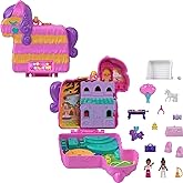Polly Pocket Compact Playset, Pinata Party with 2 Micro Dolls & Accessories, Travel Toys with Surprise Reveals
