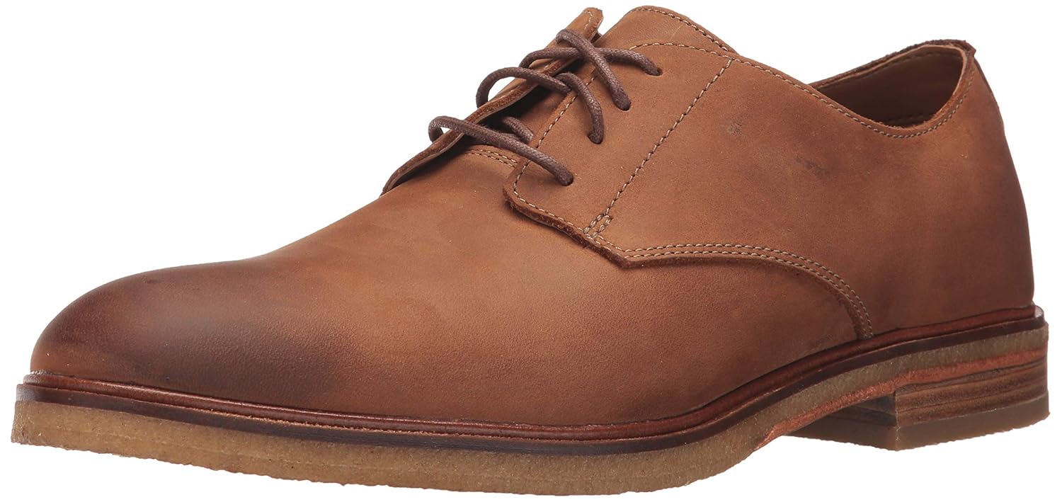 dark tan leather clarks