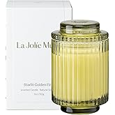 LA JOLIE MUSE Starlit Golden Fir Scented Candle, Fir & Cedarwood Candle, Scented Candles for Home, Candle Gifts for Women & Men, Natural Soy Candles, 11oz, 60 Hours Burn Time