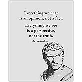 Inspirational Wall Art – Marcus Aurelius Quote Sculpture Print – 8x10 Unframed – Vintage Motivational Stoic Philosophy Wall Decor for Living Room, Office, Bedroom or Home, Positive Mindset Artwork