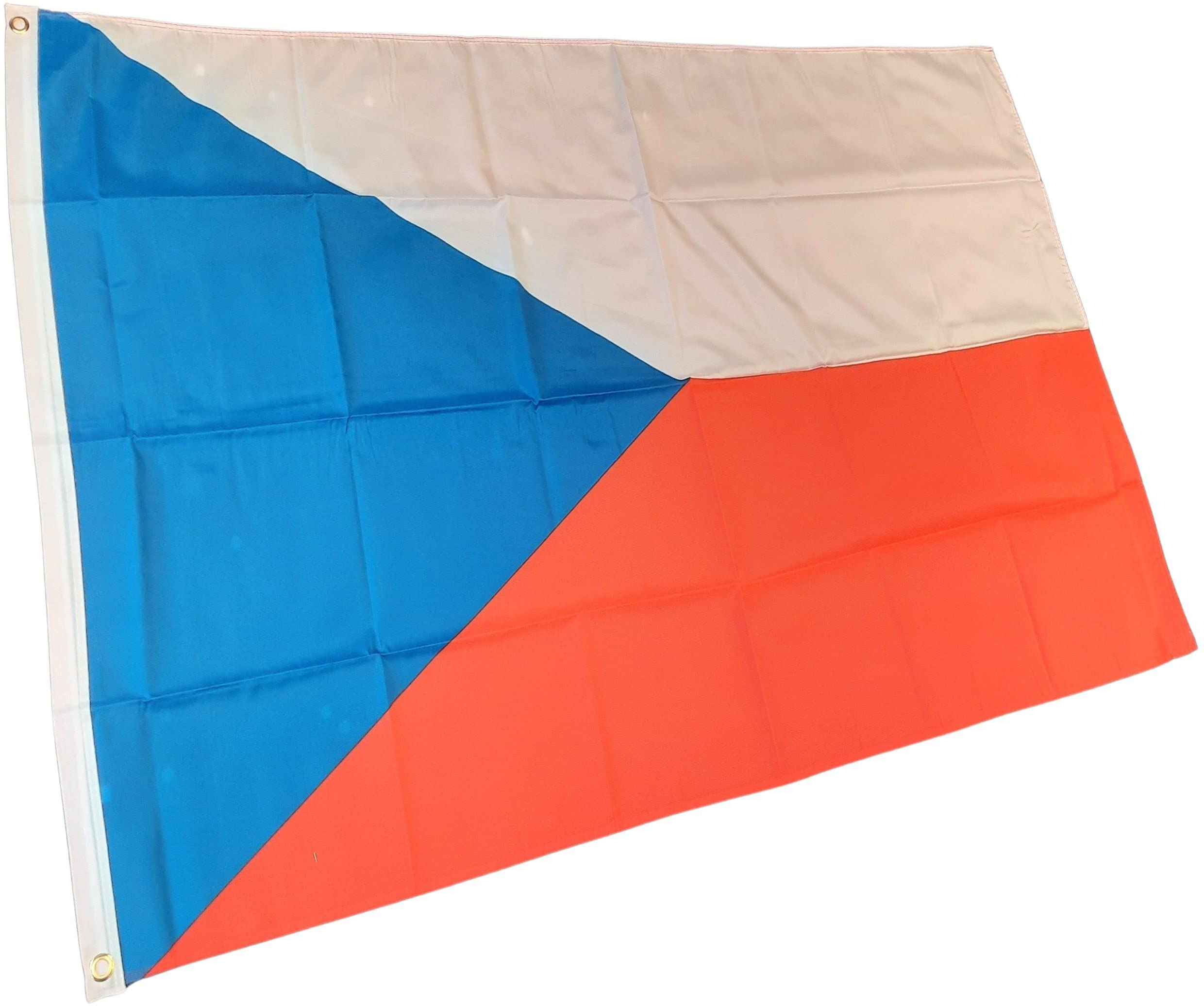 NWFlags Czech Republic Flag 3ft x 2ft 75d Premium Polyester Suitable For Flagpoles | Strong Polyester 3x2 foot material Czech flag with Eyelets