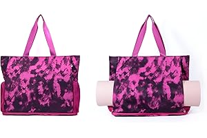 FATOLXX Waterproof Travel Yoga Gym Tote Bag for Women With Yoga Mat Holder Carrier & Wet Pocket Fits Your All Stuff for Pilates,Hot Yoga,Gym,Home Fitness,Travel, Swimming and Daily Use
