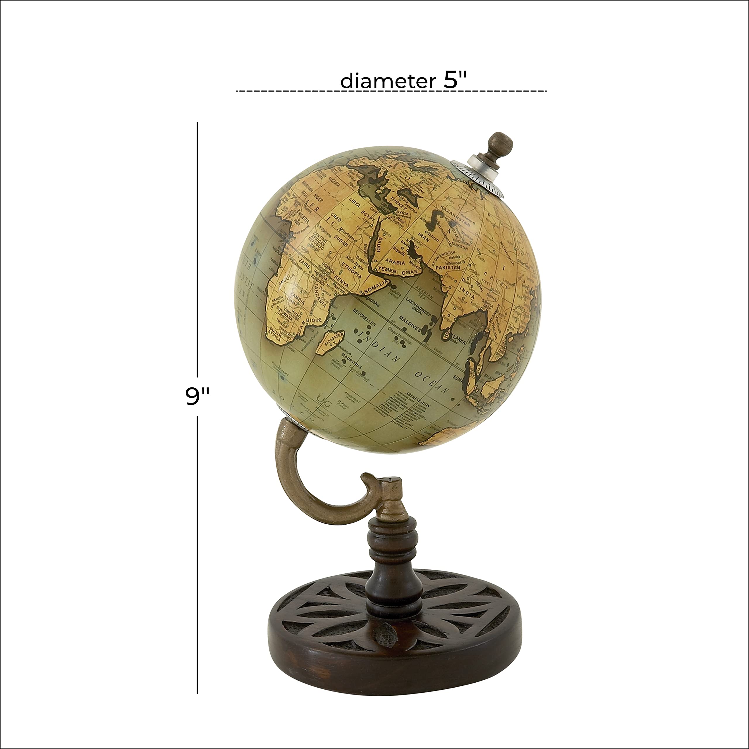 Deco 79 Wood Globe, 5