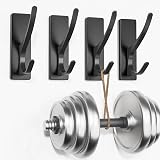 pickpiff Self Adhesive Hooks 4 Pack Extra Sturdy 6 kg Black Stainless view 1