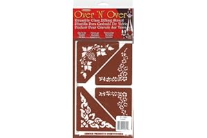Armour Products Glass Etching Over N Over Stencil Corners