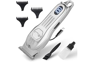 Fagaci Men's Professional Hair Trimmer, Powerful Battery, Sharp Blades, High-Speed Motor, Cold Steel for Comfortable Cuts