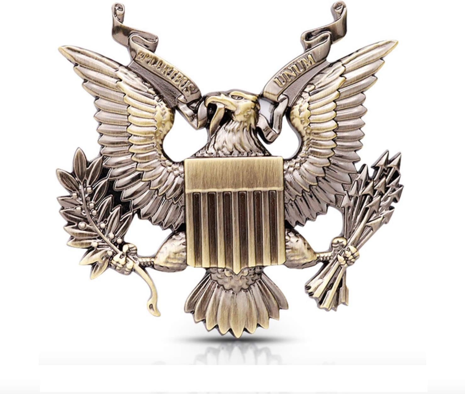 United States Military US Army Metal Car Emblem Sticker Decal (Bronze): Automotive