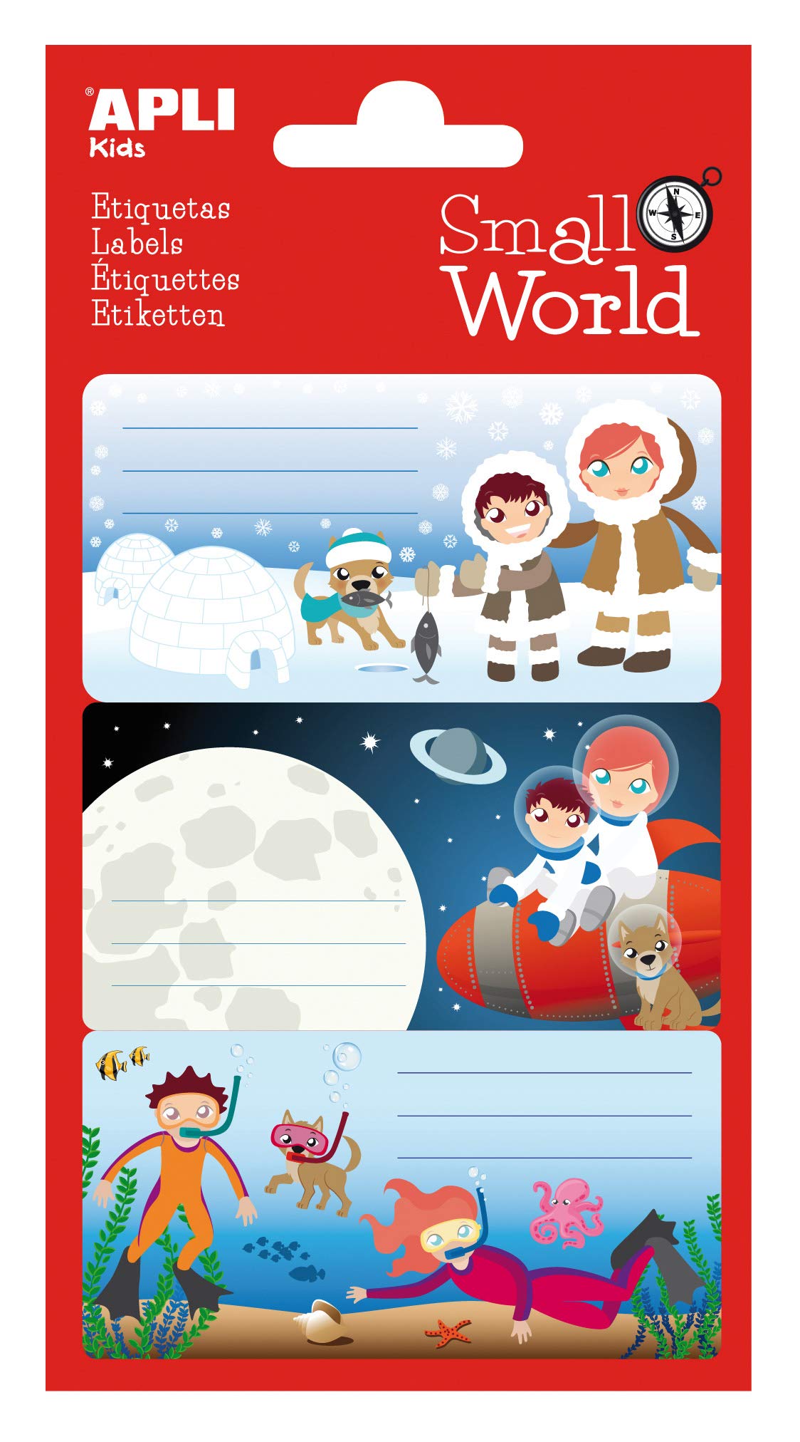 APLI Kids 12952 School Labels North Pole 9 and
