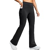 G Gradual Women's Fleece Lined Pants High Waist Winter Thermal Warm Flare Leggings Hiking Yoga Pants Women with Pockets