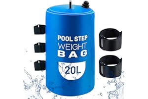 JEYEOU Pool Ladder Weights 20L Universal Pool Step Weights Waterproof Pool Ladder Sand Bag 500D PVC Swimming Pool Weights for Ladder Pool Stair Weights for above Ground and Inside Pool with Nylon Handle